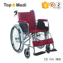 Equipo médico Topmedi Económico silla de aluminio autopropulsado para discapacitados para discapacitados
